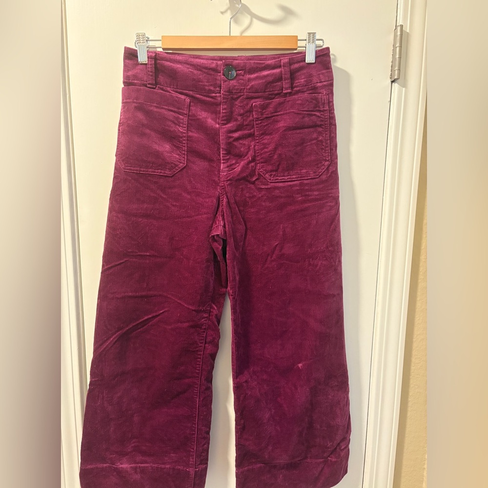 Maeve Corduroy Pants in Rich Purple